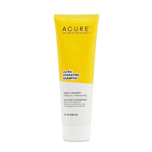 Acure Ultra Hydrating Shampoo - Deep Moisture &amp; Nourishing Formula for Dry, Dehydrated Hair, Restores Hydration, Vegan, Sulfate &amp; Paraben-Free, 8 Fl Oz