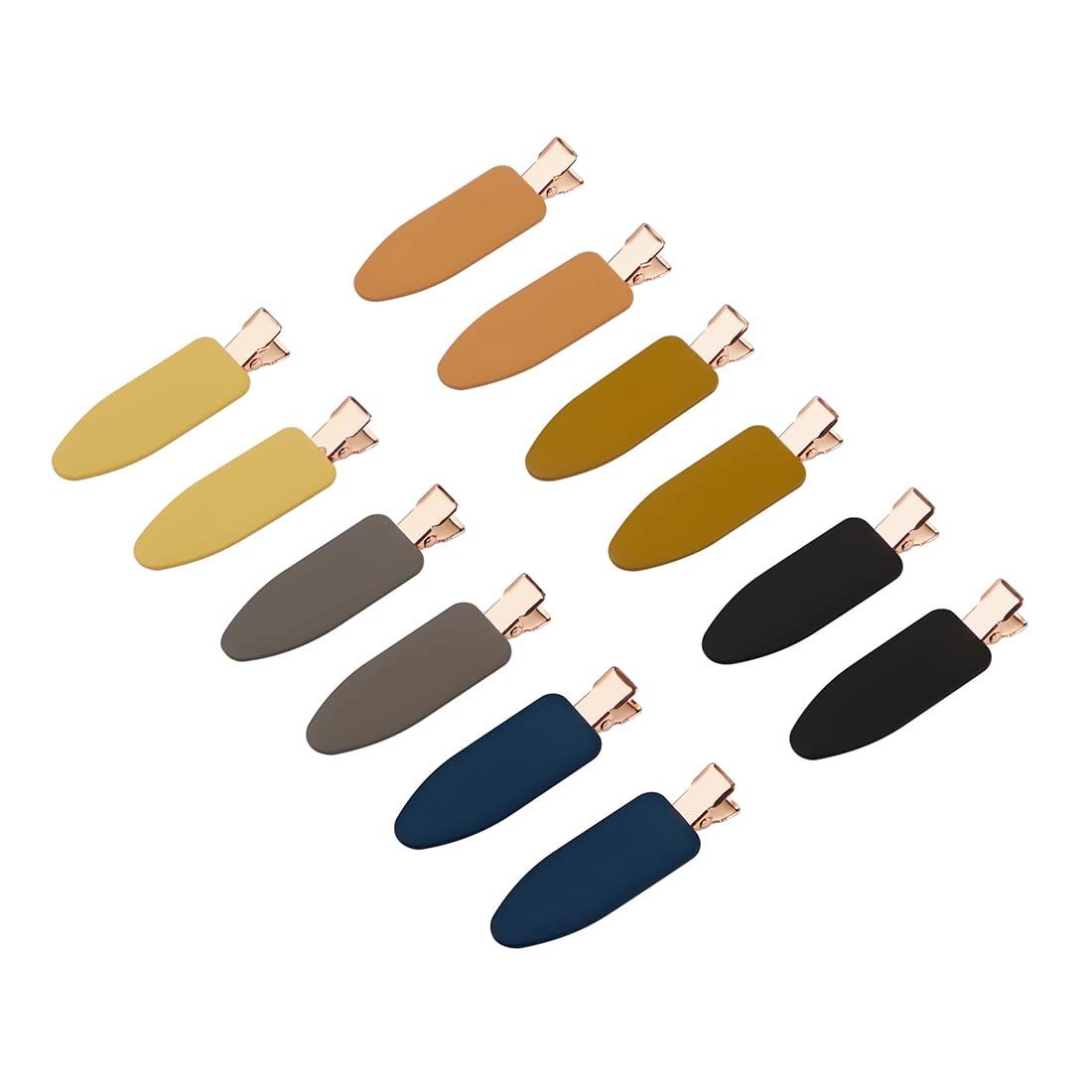 minihope 12 pieces No Bend Hair Clips, No Crease Curl Pin Clips for Makeup Application?2022 style, non-slip.Hair won&#39;t get caught between plastic attached to metal. (Morandi)