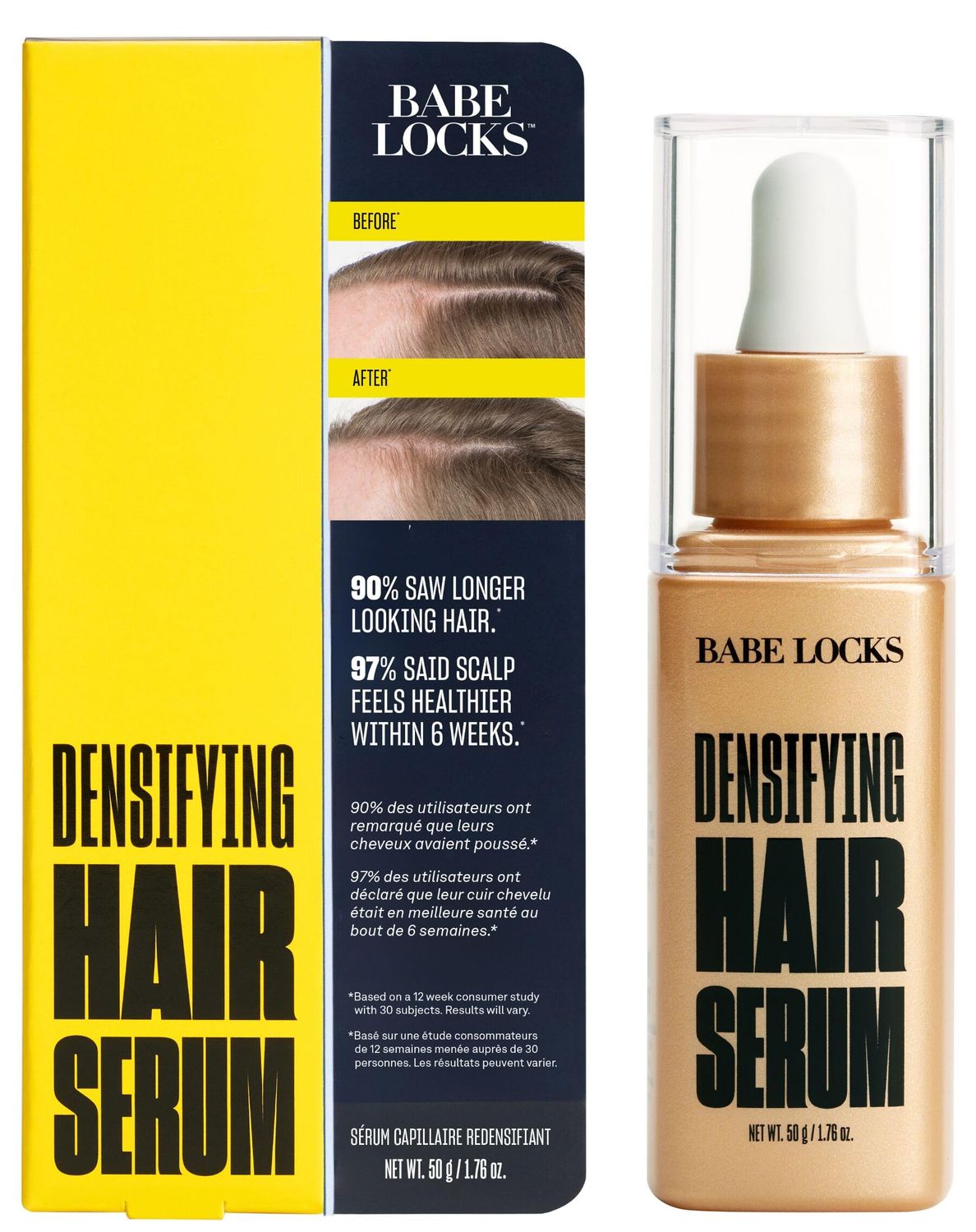 Babe Original Locks Densifying Hair Serum for Men and Women, Promotes Thickness in Thinning Hair &amp; Hair Loss