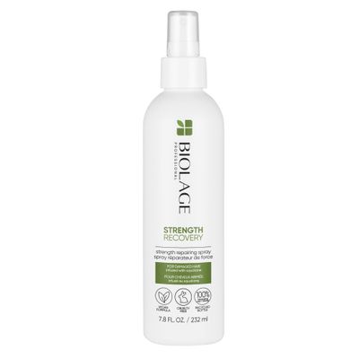 Biolage Strength Recovery Leave-In Conditioner Spray | Hair Repairing Heat Protectant &amp; Detangler | Strengthens &amp; Prevents Damage | For Damaged &amp; Sensitized Hair | Vegan | Cruelty-Free | 7.8 Fl. Oz