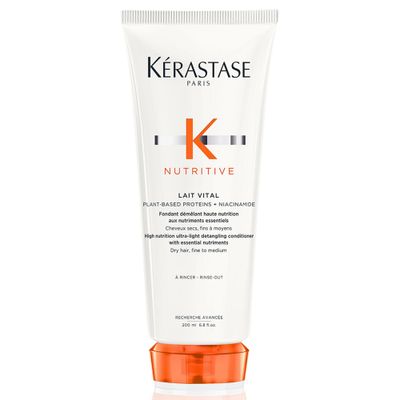 KERASTASE Nutritive Lait Vital Hydrating Conditioner | Adds Moisture, Shine, and Nourishment | Smoothing and Softening | With Plant-Based Proteins &amp; Niacinamide | For Fine to Medium Dry Hair