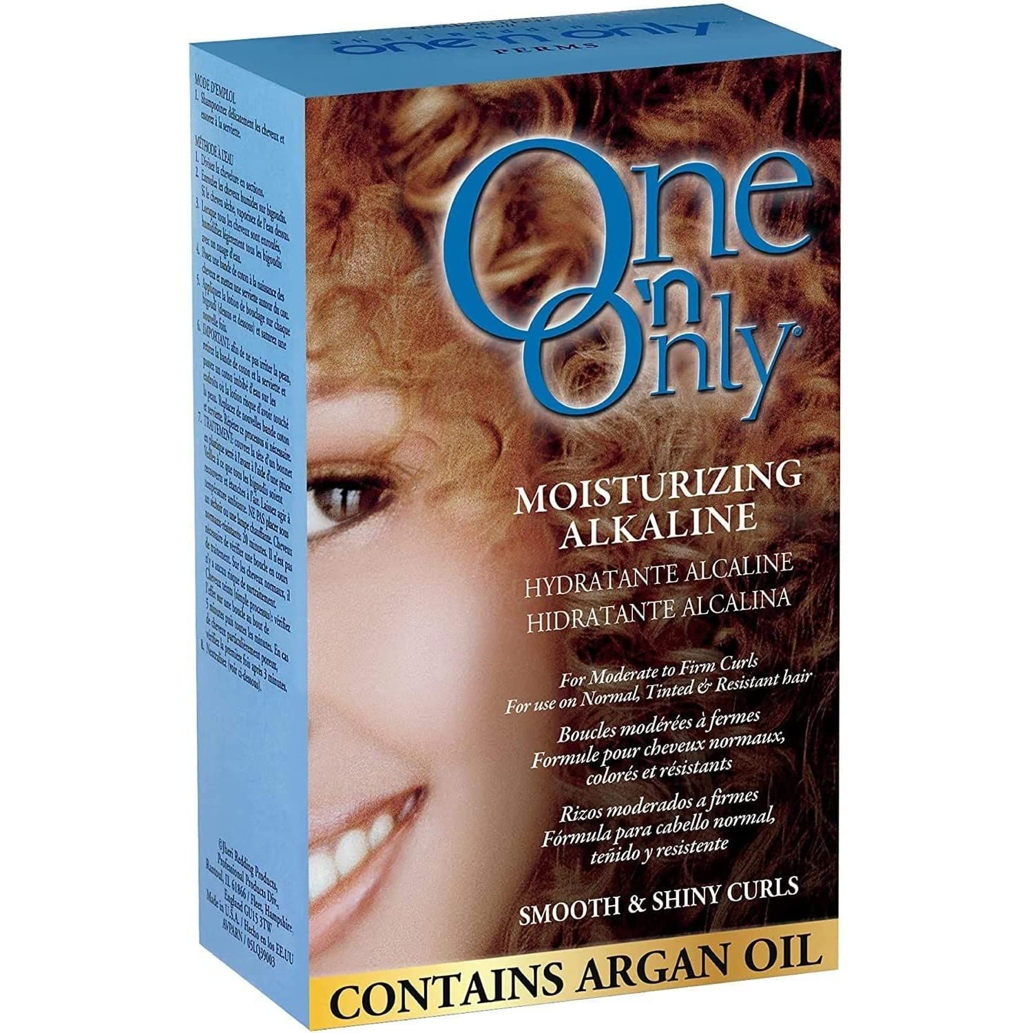One &#39;n Only Moisturizing Alkaline Perm with Argan Oil, Moderate to Firm Curls, Fresh Scent, True-to-Rod Size Curls, Leaves Hair Shiny, Moisturized, and Manageable,