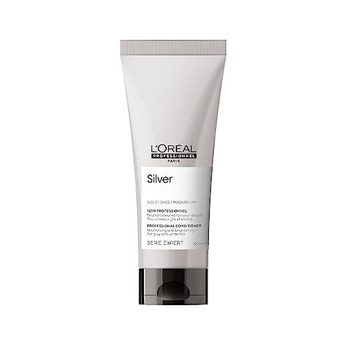 L&#39;Oreal Professionnel Color Depositing Purple Conditioner - Neutralizes Unwanted Brassy &amp; Yellow Tones, For Natural, Colored or Bleached White, Silver &amp; Blonde Hair