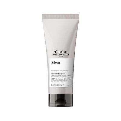 L&#39;Oreal Professionnel Color Depositing Purple Conditioner - Neutralizes Unwanted Brassy &amp; Yellow Tones, For Natural, Colored or Bleached White, Silver &amp; Blonde Hair