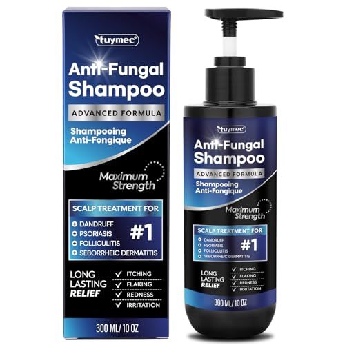Tuymec Psoriasis Shampoo, Seborrheic Dermatitis Shampoo, Folliculitis Shampoo, Dandruff Shampoo for Men and Women, Anti-Fungal Shampoo for Dandruff 300ML.