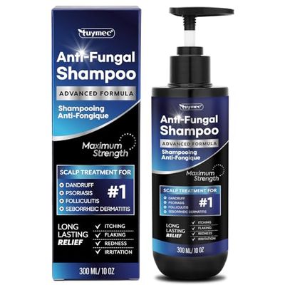 Tuymec Psoriasis Shampoo, Seborrheic Dermatitis Shampoo, Folliculitis Shampoo, Dandruff Shampoo for Men and Women, Anti-Fungal Shampoo for Dandruff 300ML.