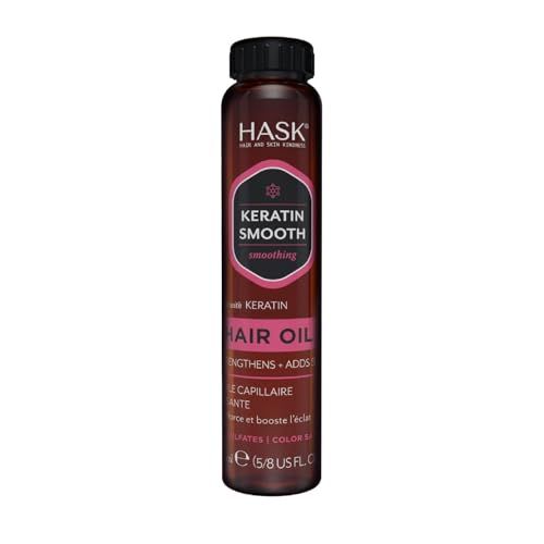 HASK Keratin Protein Smoothing Shine Oil Vial, 18ml, 0.612 Fl Oz (HAS0023175)