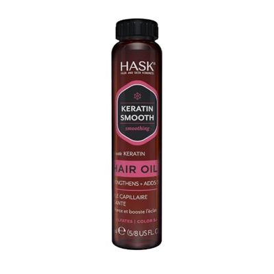 HASK Keratin Protein Smoothing Shine Oil Vial, 18ml, 0.612 Fl Oz (HAS0023175)