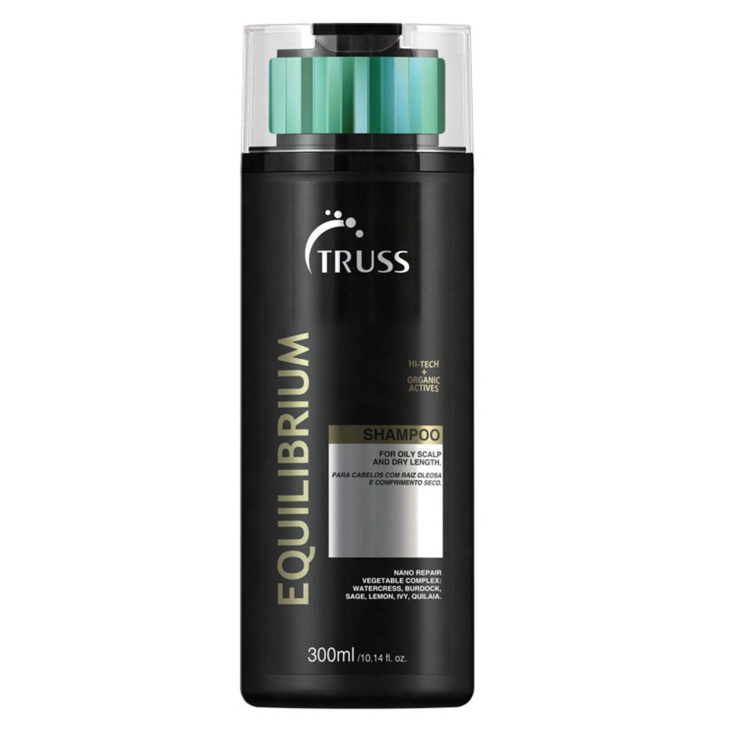 TRUSS Equilibrium Scalp Shampoo - Confident Split End Repair In a Hydrating Shampoo for Color Treated Hair - Cleansing Scalp Care for Oily Strands + Dry Ends - (300 ml)