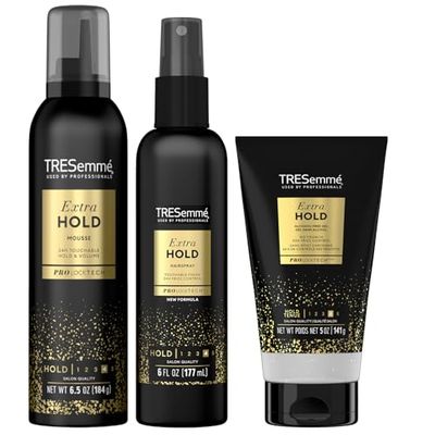 TRESemm Extra Hold Frizz Control Bundle - Color-Safe Hair Mousse, Non-Aerosol Hairspray &amp; Alcohol-Free Gel