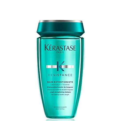 KRASTASE Resistance Bain Extentioniste Shampoo, Length Strengthening Shampoo, Protects Hair and Scalp from External Aggressors with Ceramides to Enhance Shine for Damaged Hair, 8.5 Fl Oz