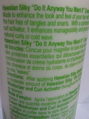 Hawaiian Silky Hawaiian silky cream activator do any way you want it 8 fluid ounce, White, 8 Fl Ounce