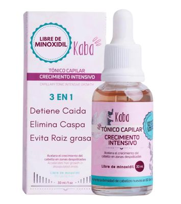 KABA Tnico Capilar Crecimiento Intensivo | Estimulante Natural de Crecimiento y Grosor del Cabello | Fortalece el Cabello | Disminuye la Alopecia