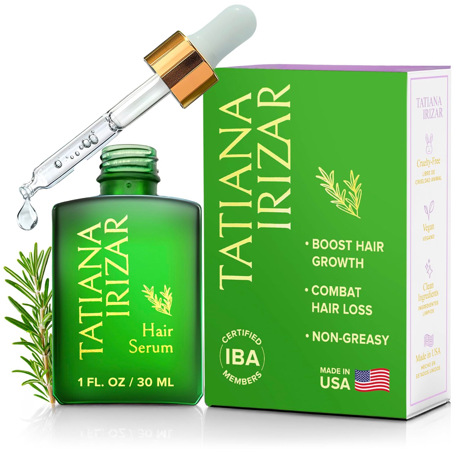 Hair Serum for Hair Growth Serum Women Made in USA - Scalp Serum for Hair Growth Non-Greasy Rosemary &amp; Amla Hair Care - Natural 1 Fl.Oz Hair Loss Treatments for Women Hair Regrowth Treatment for Women