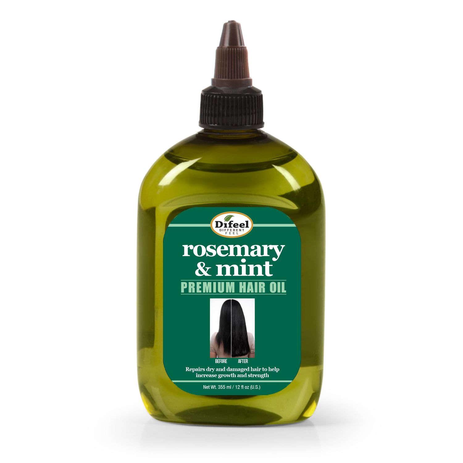 Difeel Rosemary and Mint Premium Hair Oil with Biotin - LARGE 12 oz. - Natural Rosemary Oil for Hair Growth &amp; Biotin