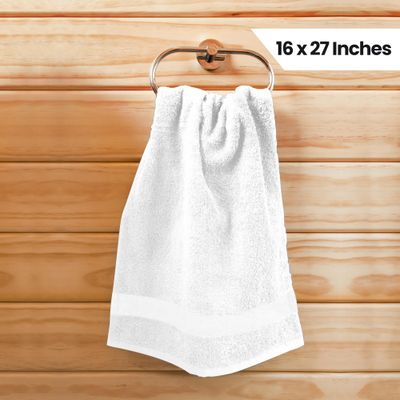 Utopia Towels, Salon Towel, Pack of 24, Not Bleach Proof, 16 by 27 Inches, Highly Absorbent Cotton Towels for Hand, Gym, Beauty, Spa, and Home Hair Care, White