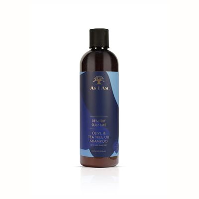 As I Am Dry &amp; Itchy Scalp Care Shampoo - 12 ounce - Fights Dandruff and Seborrheic Dermatitis - Enriched with Zinc Pyrithione, Olive Oil, and Tea Tree Oil