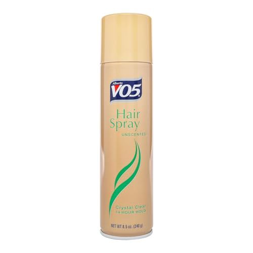 Alberto VO5 Crystal Clear Unscented Hair Spray - Volumizing Hair Spray for Styling - Frizz and Humidity Control - Clear Spray Formula - 8.5 oz