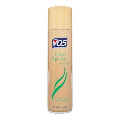 Alberto VO5 Crystal Clear Unscented Hair Spray - Volumizing Hair Spray for Styling - Frizz and Humidity Control - Clear Spray Formula - 8.5 oz