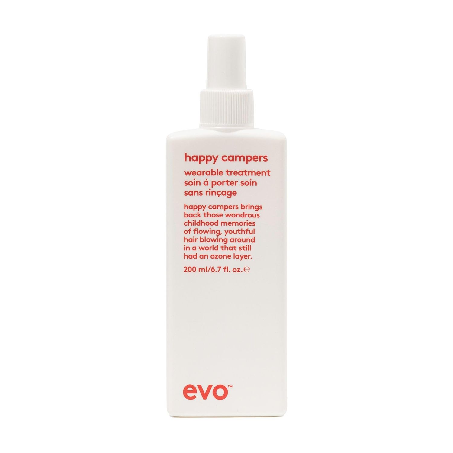 evo Happy Campers Wearable Treatment - Daily Hair Treatment to Strengthen and Protect - Reduces Frizz and Provides UV Protection - 200ml / 6.8oz