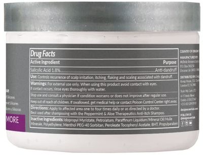 Design Essentials Peppermint &amp; Aloe Therapeutics Anti-Itch Hair + Scalp Treatment Dandruff Hairgrooming, 5 Fl Oz., White