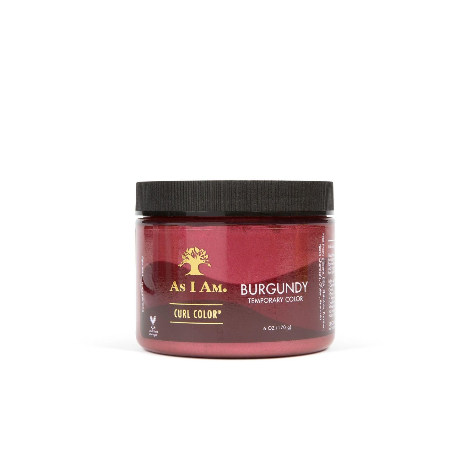 As I Am Curl Color - Burgundy - 6 ounce - Color &amp; Curling Gel - Temporary Color - Medium Hold - Vegan &amp; Cruelty Free