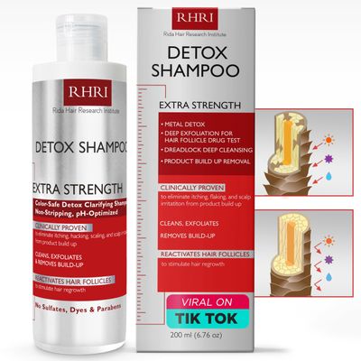 Detox Shampoo For Product Build up: Detoxify &amp; Regrow with Our Clarifying Shampoo - Nourishes Follicles, Soothes Scalp Irritation - For All Hair Types