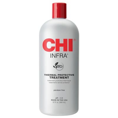 CHI Infra Thermal Protective Treatment, Hair Serum For Protecting Color &amp; Adding Superior Shine &amp; Softness, Hydrating Formula, Sulfate-free, 32 Oz