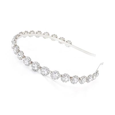 Ammei Headpiece Bridal Headpiece Wedding Headband with Crystal and Hair Accessories (Silver, 5.5&#39;&#39;)