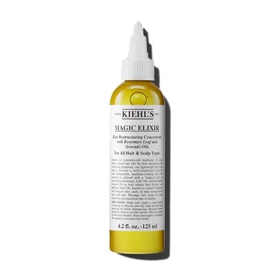 Kiehl&#39;s Magic Elixir Scalp and Hair Oil Treatment, Moisturizing Pre-shampoo Treatment, Provides Natural Shine, Softens Hair, with Avocado Oil &amp; Rosemary Oil, Sulfate-free, All Hair Types - 4.2 fl oz