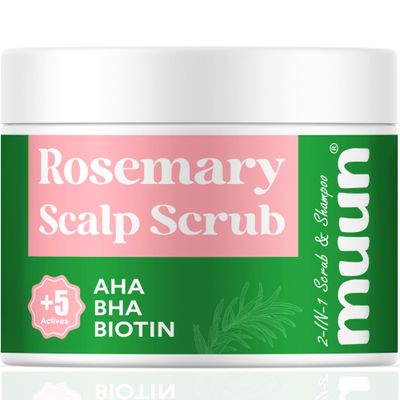 2-IN-1 Scalp Scrub &amp; Shampoo - Rosemary Sea Salt , AHA &amp; BHA Scalp Exfoliator - Hair Scrub Pre Shampoo Anti-Dandruff, Itchy Flaky Relief - Sulfate &amp; Silicon Free, Dry Scalp Treatment &amp; Detox