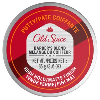 Old Spice Hair Styling Putty for Men, High Hold/Matte Finish, Barber&#39;s Blend Infused with Aloe, 3 Ounce