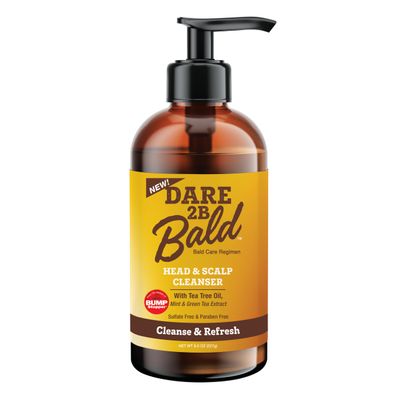 high time Dare 2B Bald Head &amp; Scalp Cleanser | Bald Head Moisturizer for Men | Bald Head Care Regimen | with Tea Tree Oil, Mint &amp; Green Tea Extract - 8 FL OZ