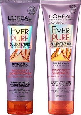 L&#39;Oreal Paris EverPure Frizz-defy Bundle: Shampoo &amp; Conditioner, 8.5 Ounce Each