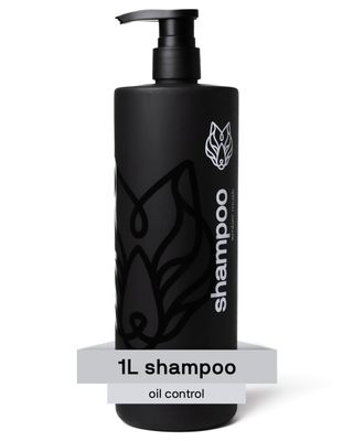 Black Wolf Mens Shampoo for Oily Hair, 33.8 Fl Oz - Charcoal-Infused Oil Control Shampoo with Moisturizing &amp; Deep Cleansing Formula Hydrates &amp; Nourishes Scalp - Daily Hair Care for Men