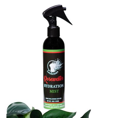 LOCLICIOUS Hydrating Rose Water for Hair Mist Loc Spray |Moisturizer for Healthy Hair Nourishes All Type of Locs Two strands Dreadlocks &amp; Braids| Infused with Aloe, Oil, Rosewater &amp; Glycerin Spray 8oz