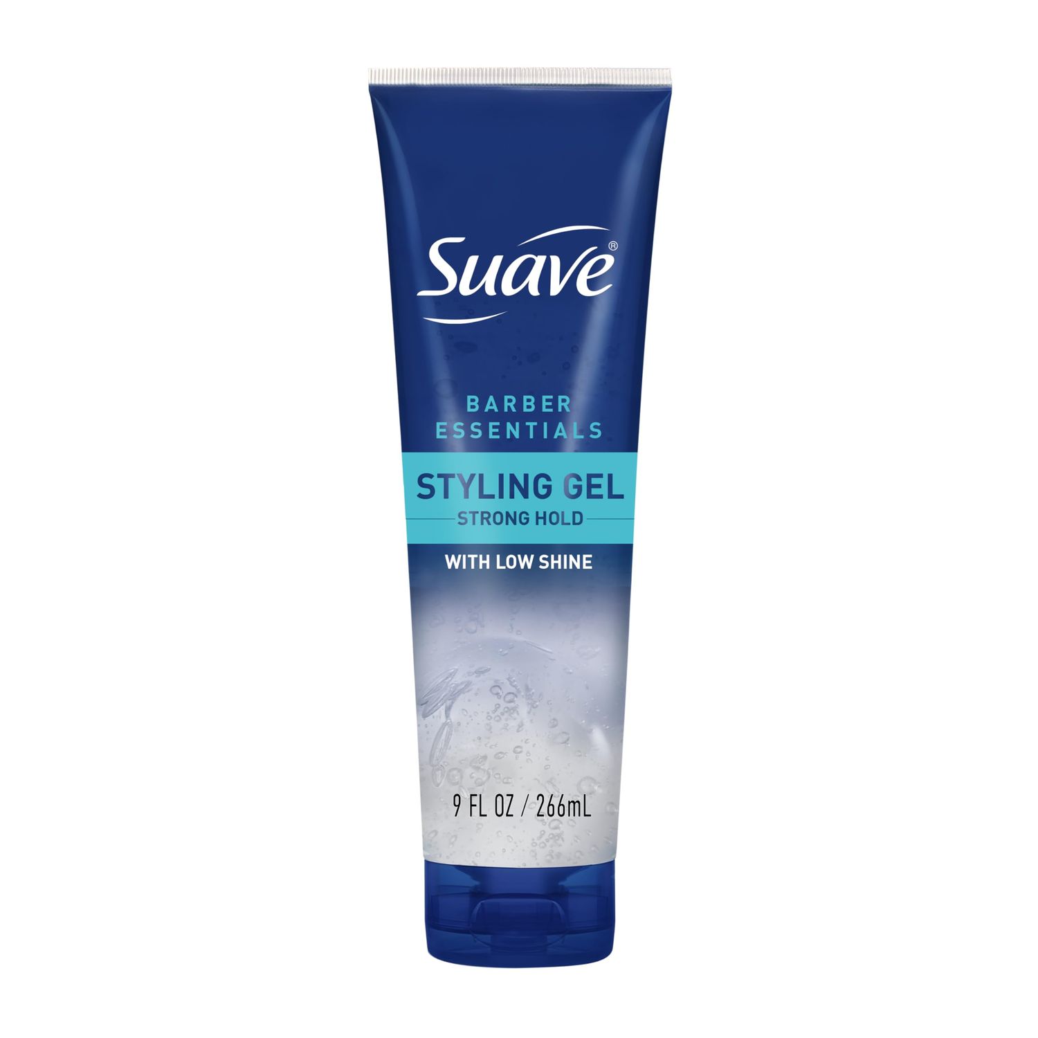 Suave Barber Essentials Styling Gel for Men, Strong Hold and Low Shine, No Flakes, Barber-Quality Results, 9 oz