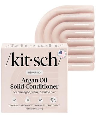 Kitsch Repairing Argan Oil Solid Conditioner Bar for Hair Care - Vegan, All Natural, Made in USA, Paraben-Free, Sulfate-Free, for Damaged, Weak, and Brittle Hair, 2.7 oz