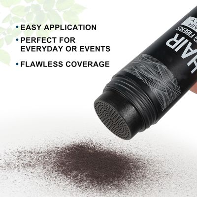Hair Building Fibers for Thinning Hair with Spray Applicator Pump Nozzle - Natural &amp; Undetectable,Instantly Thicker Fuller Hair Conceals Hair Loss 30 Sec,4 Shades for Men &amp; Women,27.5g (Black)