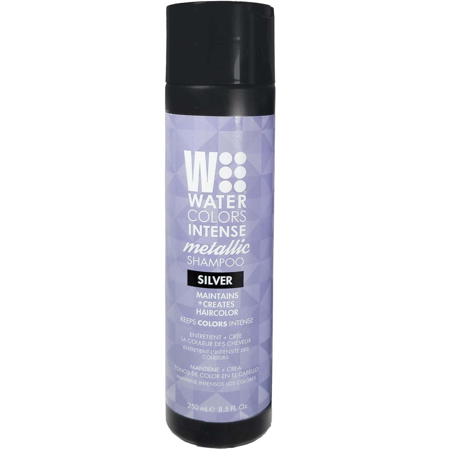 Watercolors INTENSE METALLIC Semi Permanet Color Depositing Shampoo-Sulfate &amp; Paraben Free to Maintain &amp; Enhance Hair Color 8 fl oz - SILVER