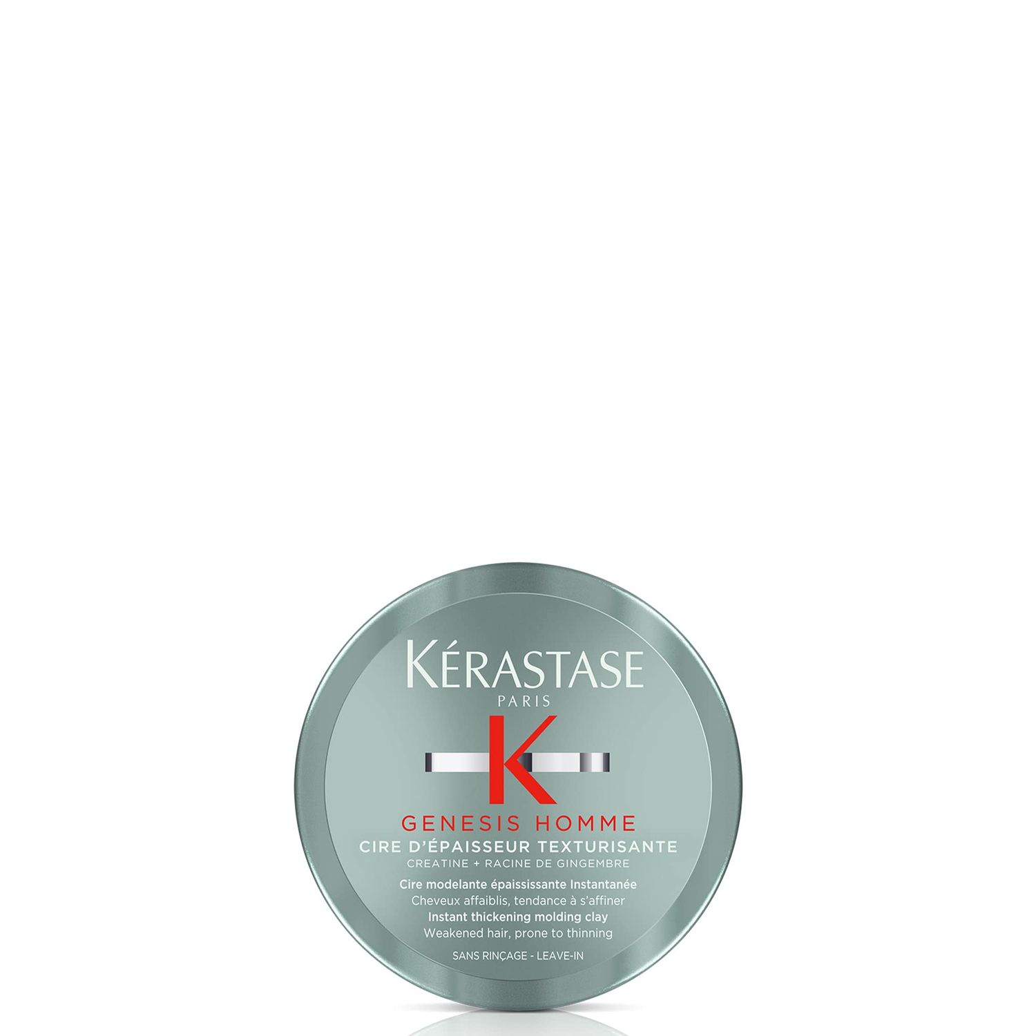 KRASTASE Men&#39;s Genesis Homme Cire d&#39;Epaisseur Texturisante Wax Pomade, Light-hold Wax Pomade, Provides Texture &amp; Thickness for Weakened Hair, 2.5 Fl Oz