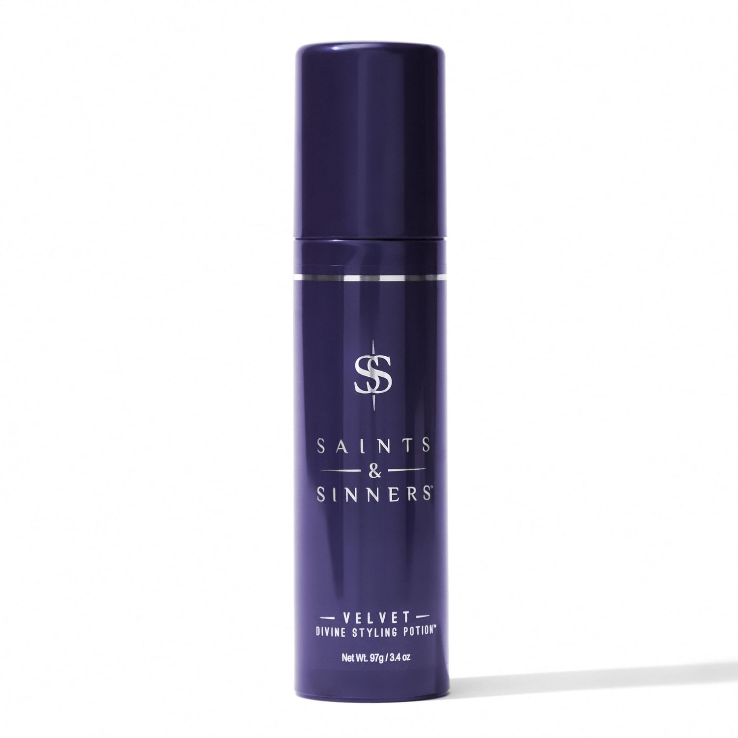 Saints &amp; Sinners Award Winning Velvet Divine Hair Styling Potion, Thermal Protectant, Shine &amp; Defrizzes Hair, Moisturizing Anti-Frizz Hair Cream, Helps Dry Hair, 3.4 oz