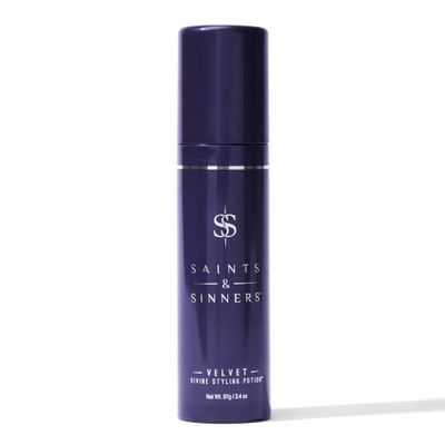 Saints &amp; Sinners Award Winning Velvet Divine Hair Styling Potion, Thermal Protectant, Shine &amp; Defrizzes Hair, Moisturizing Anti-Frizz Hair Cream, Helps Dry Hair, 3.4 oz
