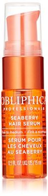 Obliphica Seaberry Leave in Hair Serum for Fine &amp; Medium Hair - Vitamins and Omegas for Frizz Free &amp; Nourished Hair - Hair Serum for Dry Hair and Growth - 0.5 Fl Oz