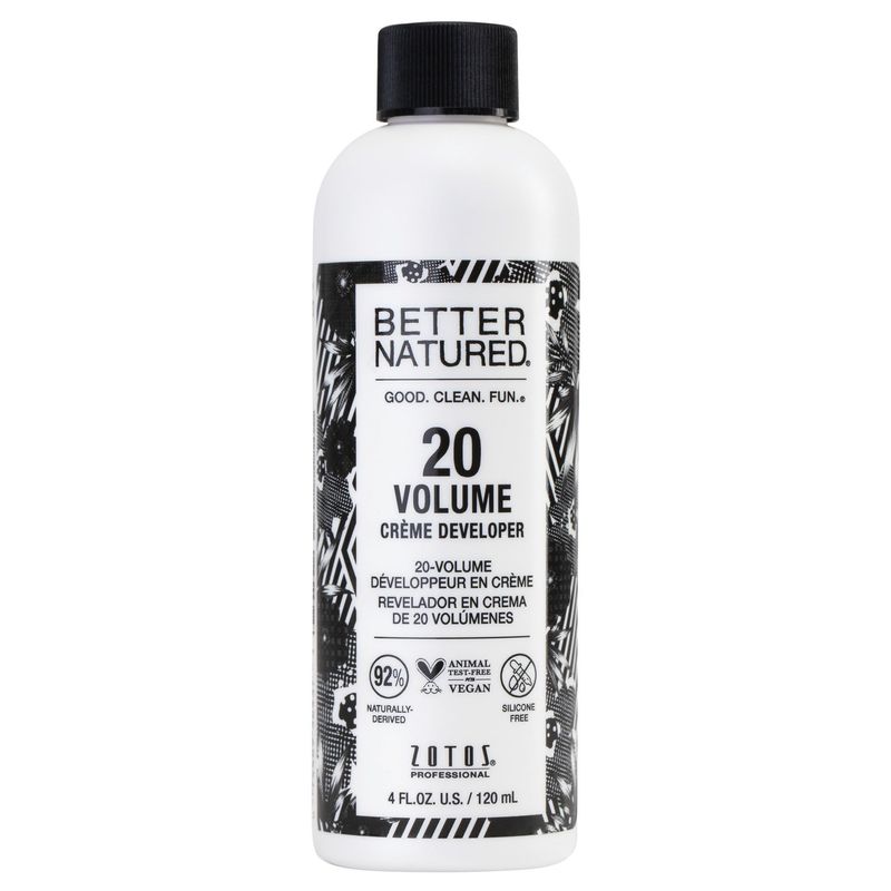Better Natured 20 Volume Gentle Creme Hair Developer | For Professional Salon Coloring | Lightening &amp; Gray Coverage | Long Lasting Color | 4 Fl Oz