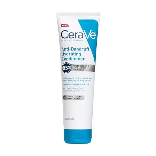 CeraVe Hydrating Anti Dandruff Conditioner, 0.5% Pyrithione Zinc Dandruff Treatment With Ceramides, Hyaluronic Acid &amp; Niacinamide, Helps Eliminate Flakes &amp; Reduce Itchy Scalp, Sulfate Free Conditioner