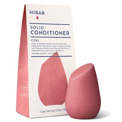 HiBAR - Curl Conditioner Bar - For Curly Hair - Define &amp; Seal in Moisture - With Babassu &amp; Pracaxi Butter &amp; Rice Protein - Plastic-Free - Soap, Paraben &amp; Sulfate-Free - Color Safe &amp; Vegan -1 Solid Bar