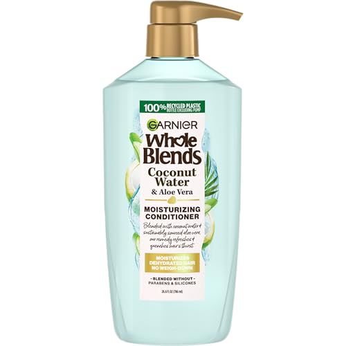 Garnier Whole Blends Coconut Water &amp; Aloe Vera Refreshing Conditioner for Normal Hair, 26.6 Fl Oz, 1 Count (Packaging May Vary)