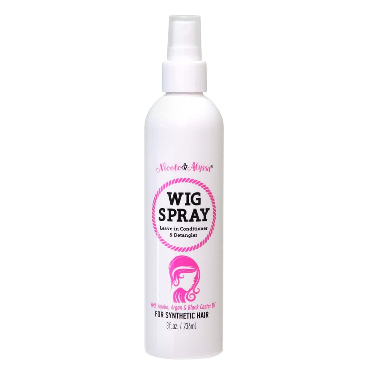 Nicole &amp; Alyssa - Wig Spray For Synthetic Hair 8oz - Leave-in Conditioner, Detangler, Moisturizer