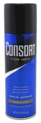 Consort Hair Spray 8.3 Ounce Regular Hold Aerosol (235ml) (3 Pack)